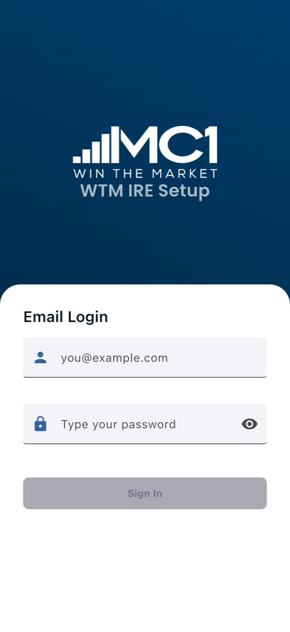 Sign-in screen